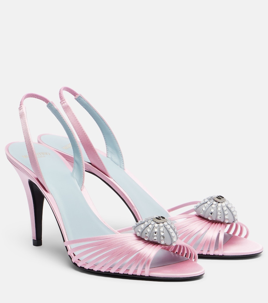 Valentino Garavani Caur Royal satin slingback sandals