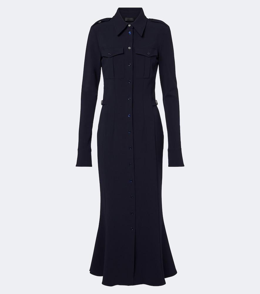 Hemdblusenkleid aus einem Wollgemisch