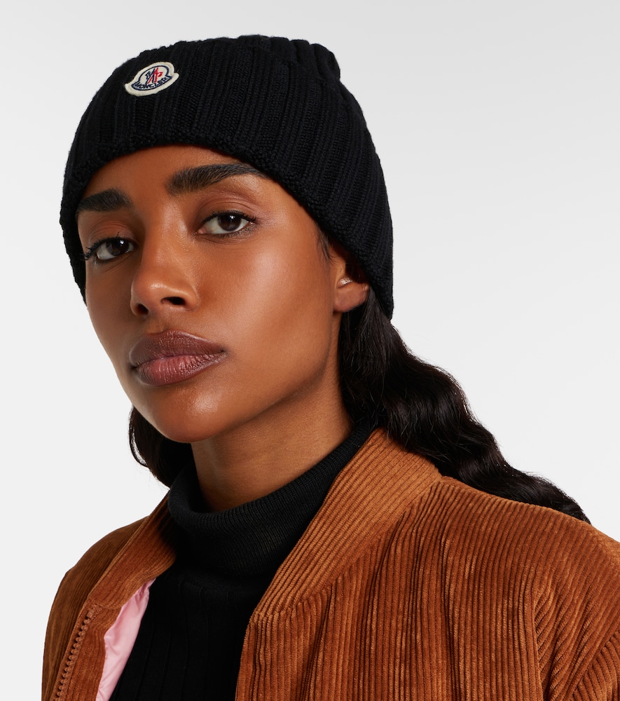Moncler Ribbed-knit virgin wool beanie