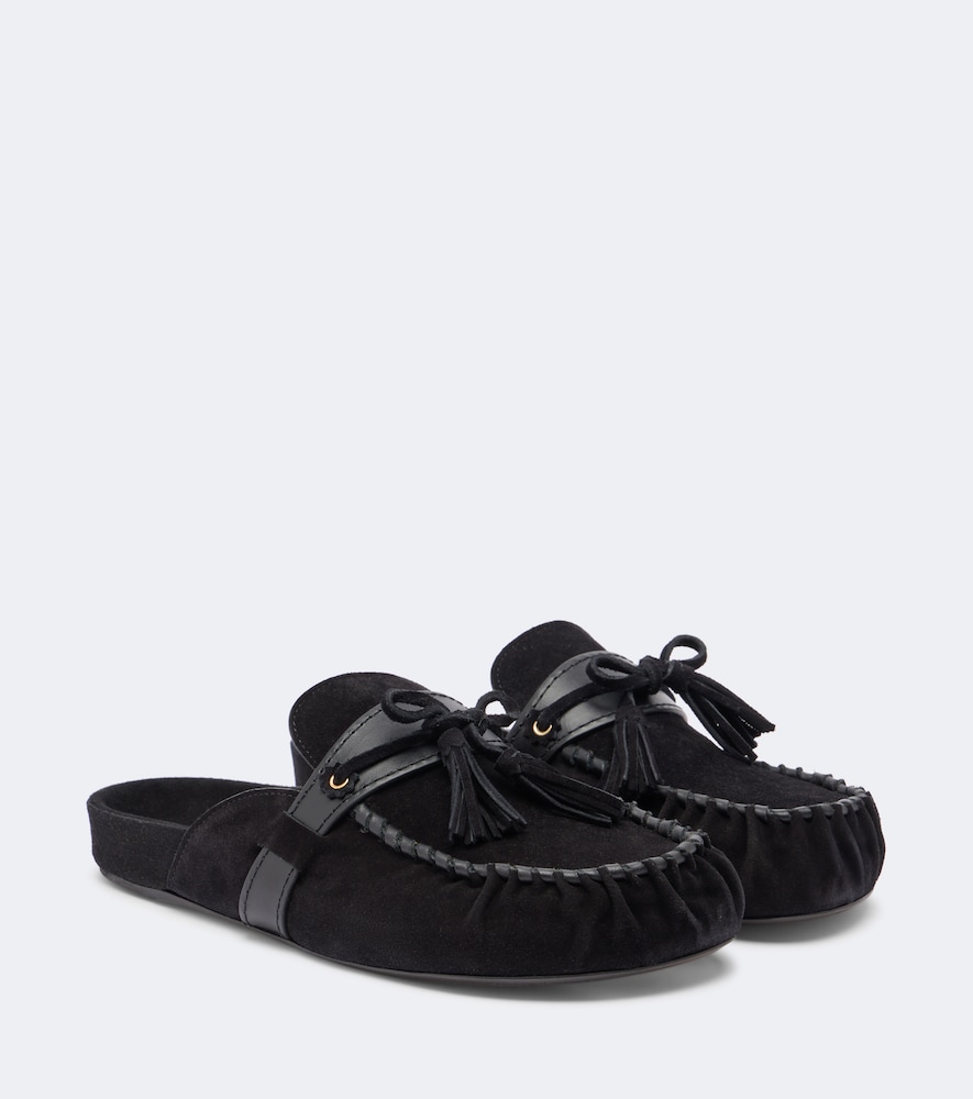 Mules Malvin aus Veloursleder mit Leder