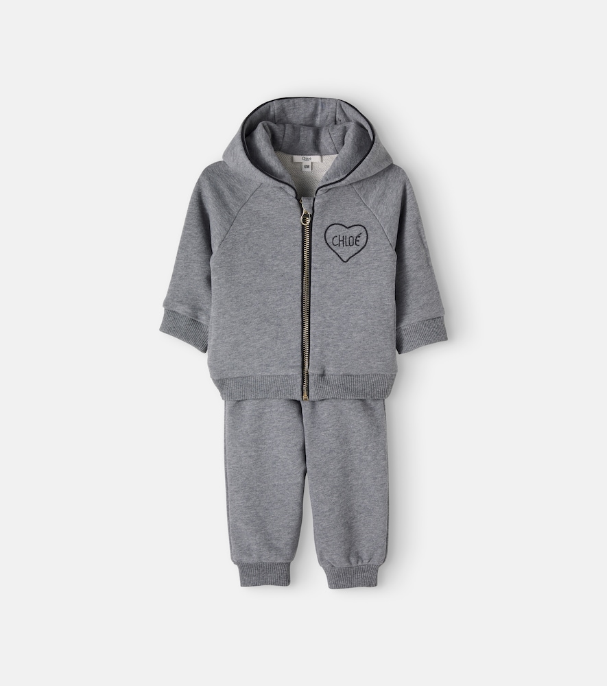 Chloé Kids Set felpa e pantaloni sportivi in cotone
