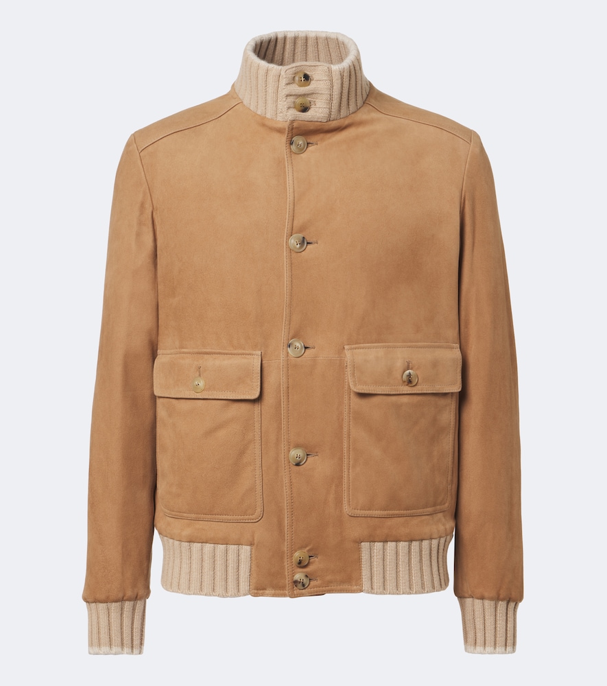 Fedeli Giacca in suede con cashmere
