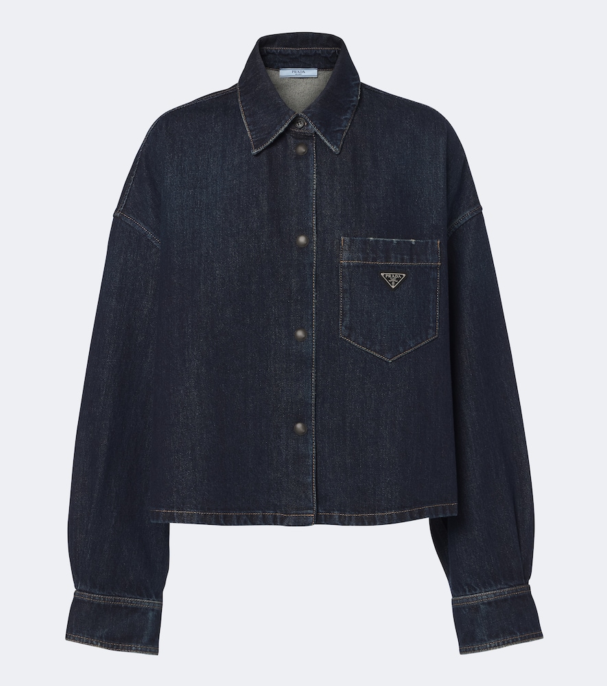 Prada Denim Shirt In Blue