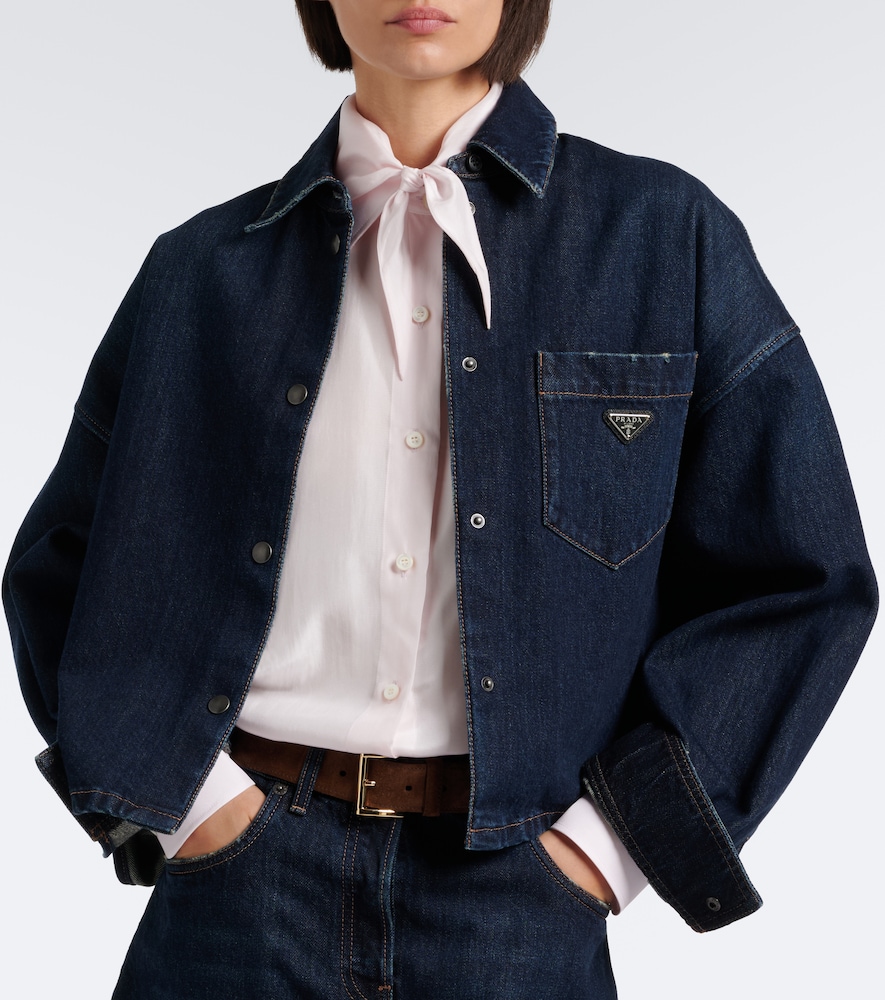 Prada Denim Shirt In Blue