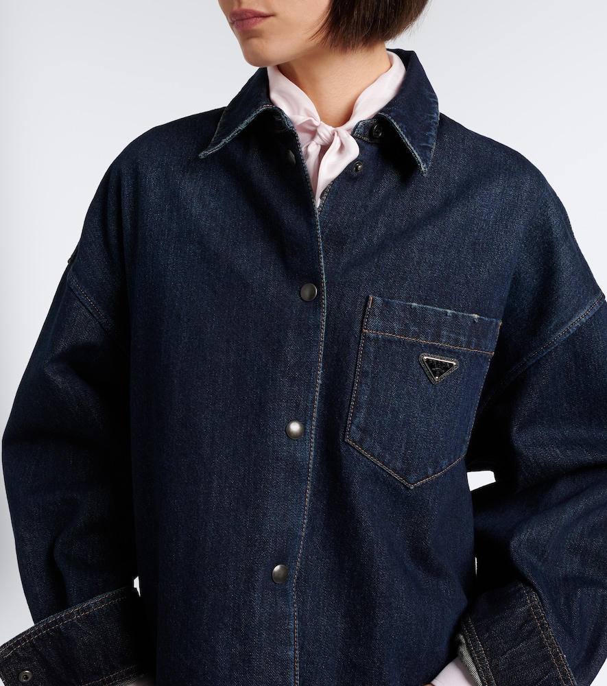 Prada Denim Shirt In Blue