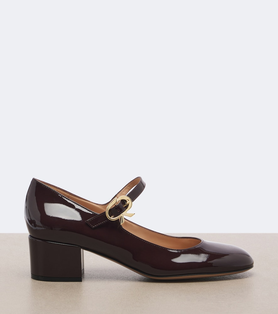 Mary Ribbon Patent Leather Mary Jane Pumps