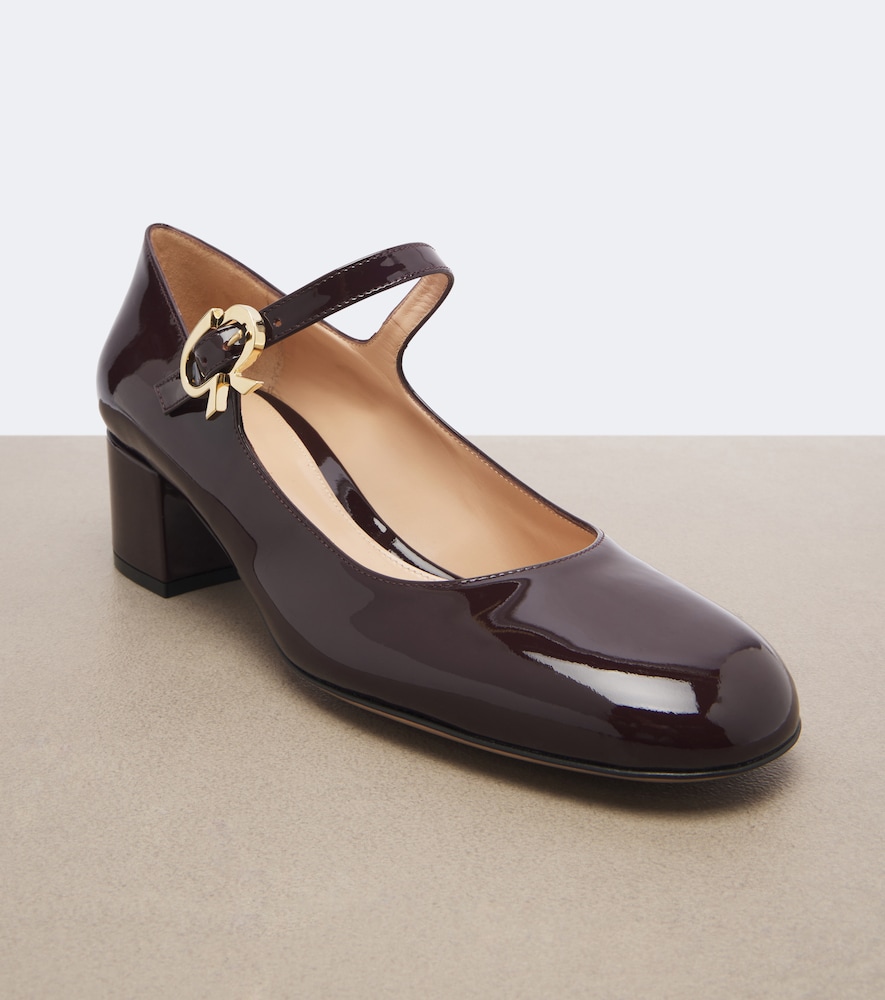 Mary Ribbon Patent Leather Mary Jane Pumps
