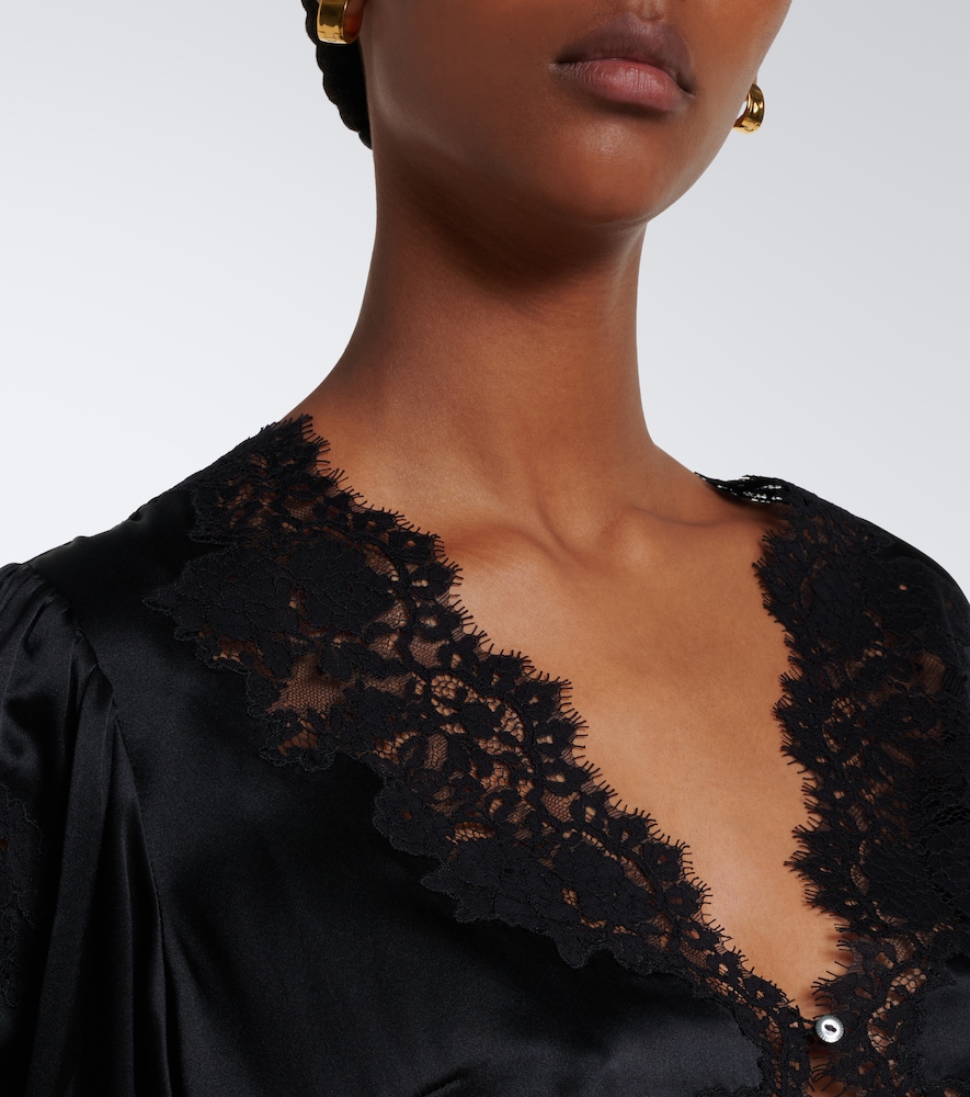 Dôen Idella Lace-Trimmed Top