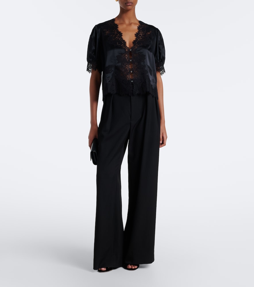 Dôen Idella Lace-Trimmed Top