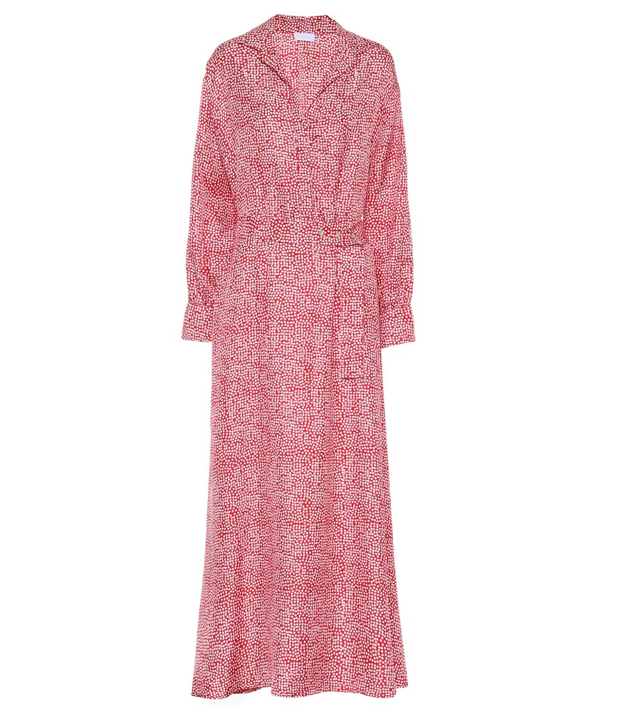 printed silk maxi