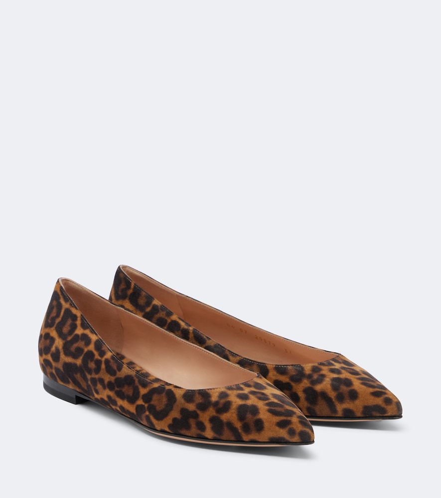 Gianvito Leopard-Print Ballet Flats