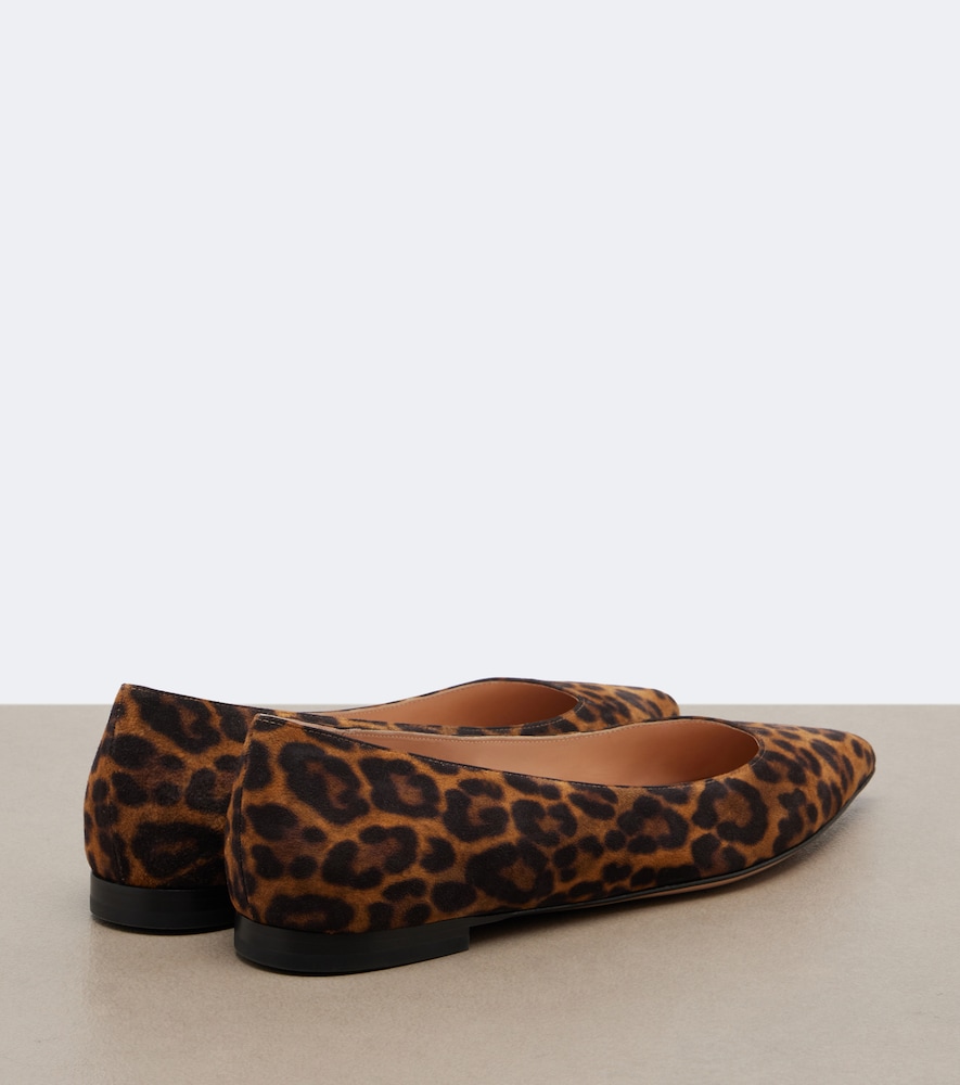 Gianvito Leopard-Print Ballet Flats