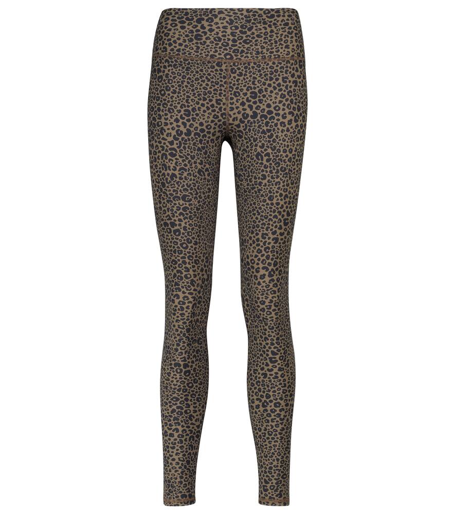 Alo Yoga Vapor Leopard Print High Waist Ankle Leggings In Green