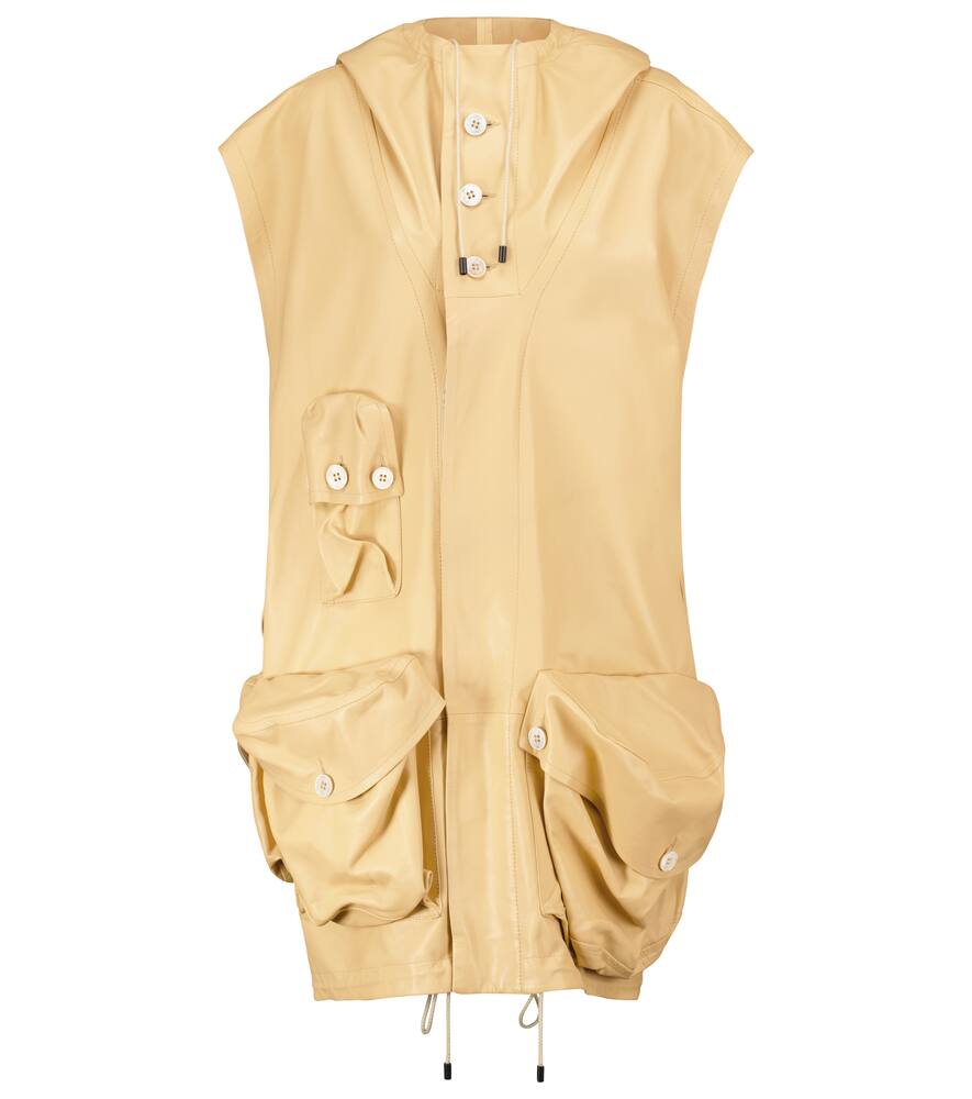 Maxime hooded leather vest by Petar Petrov