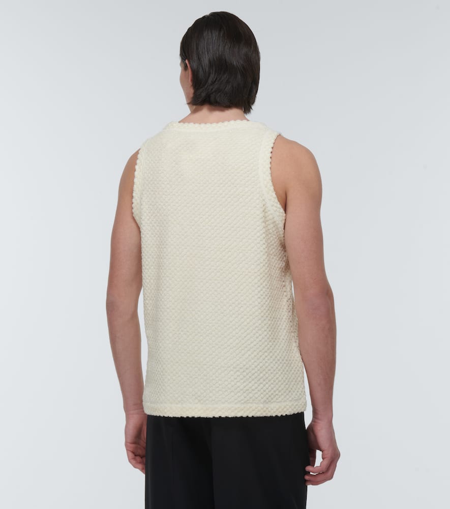 Shop Jil Sander Cotton-blend Tank Top In Ecru