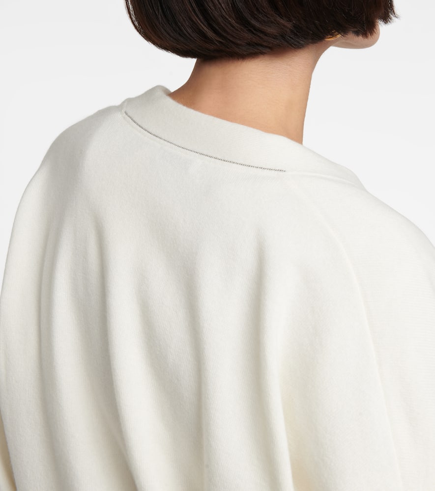 Brunello Cucinelli Cashmere Cardigan In Bianco