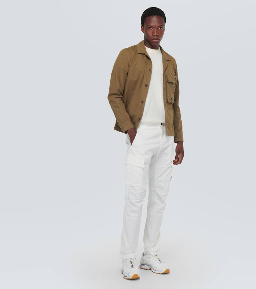 C.p. Company Cotton Gabardine Overshirt In Brown