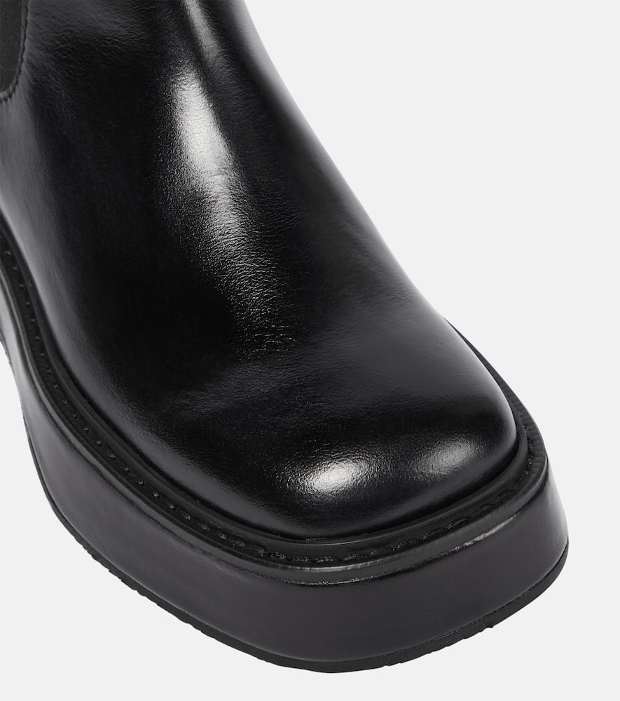 Shop Ami Alexandre Mattiussi Leather Chelsea Boots In Black