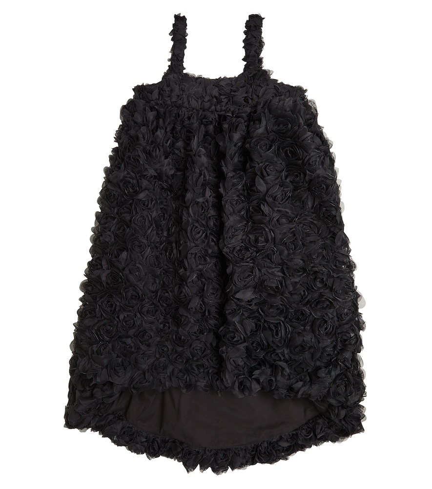 Caroline Bosmans Floral-appliqué tulle dress