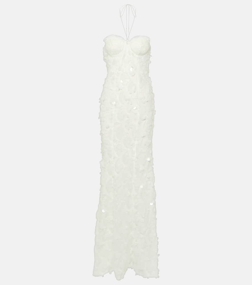 Rotate Bridal sequined halterneck tulle gown