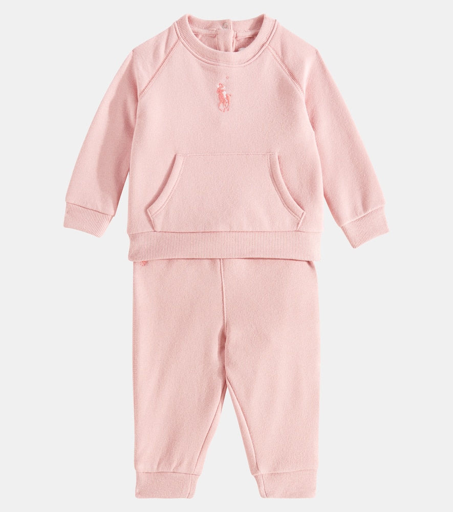 Polo Ralph Lauren Baby Set Aus Sweatshirt Und Jogginghose In Pink
