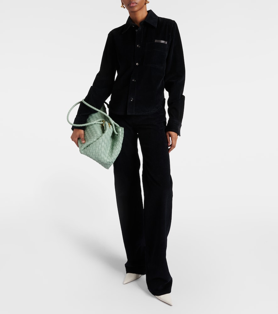 High-Rise Cotton Corduroy Straight Pants