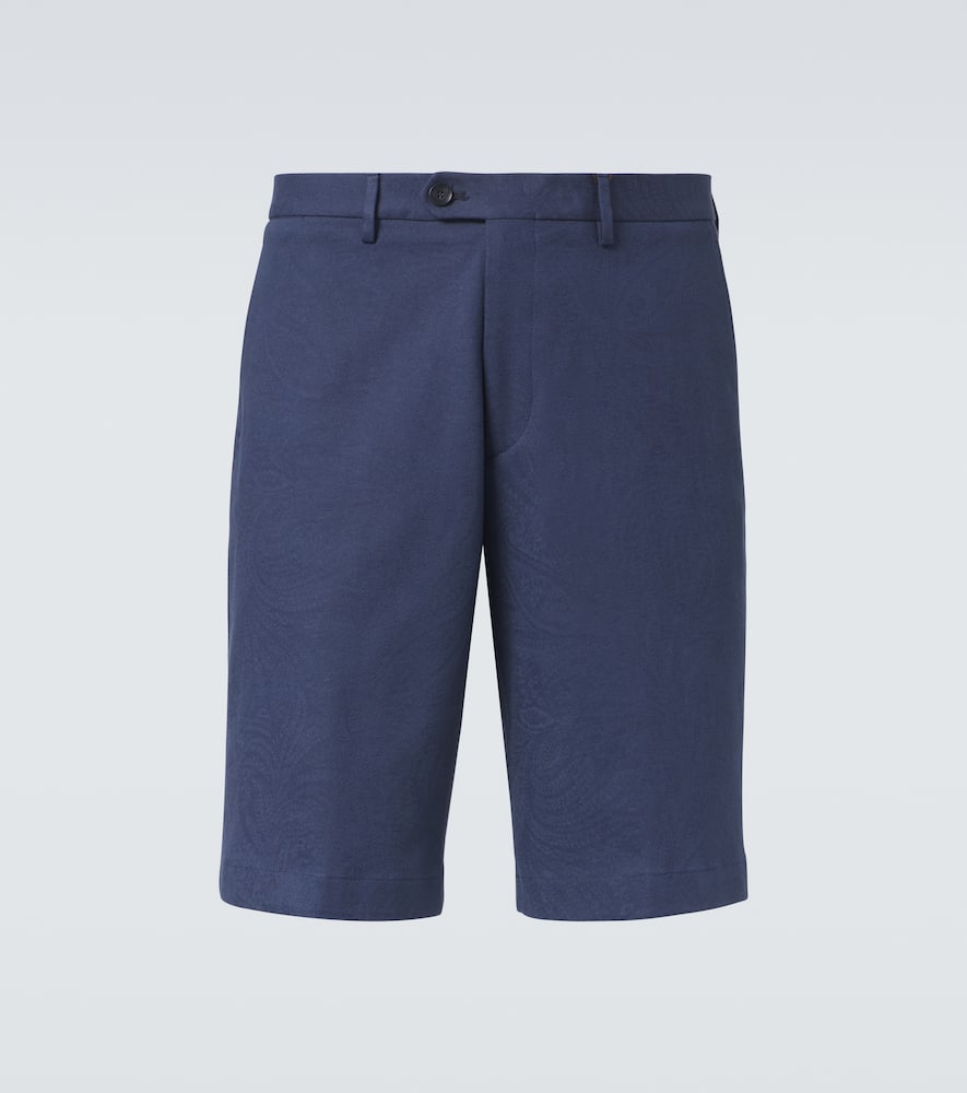 Paisley cotton jacquard Bermuda shorts