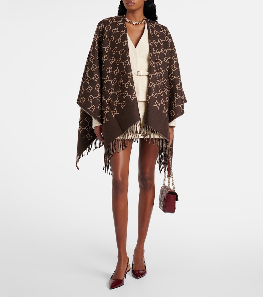  Gucci Gucci Gg Wool Jacquard Shawl 