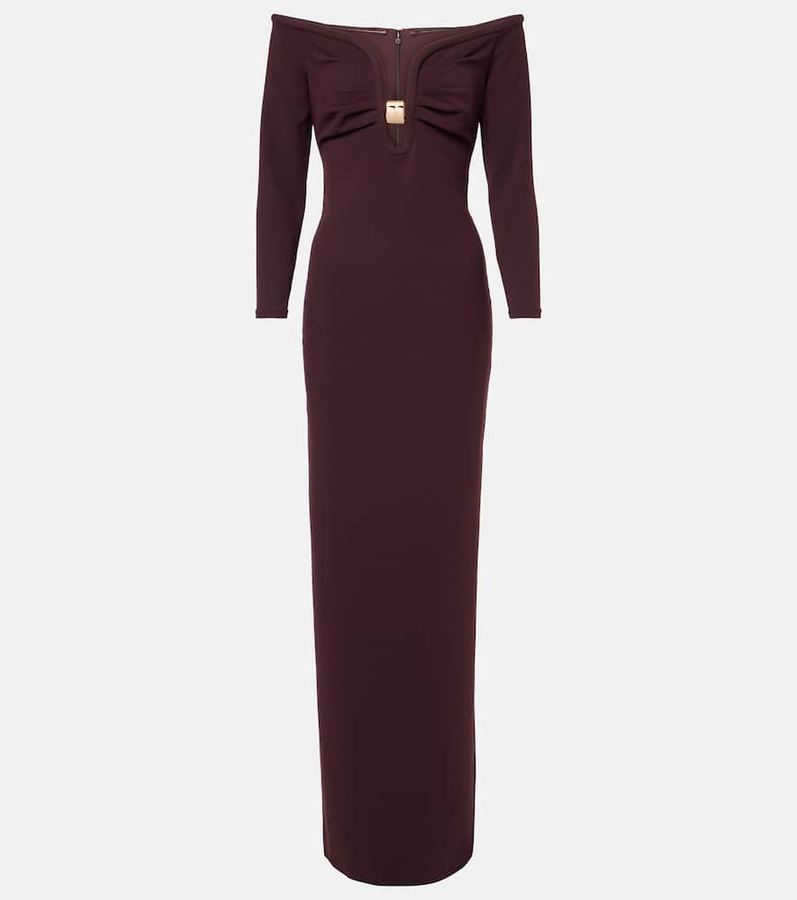 Embellished cady gown