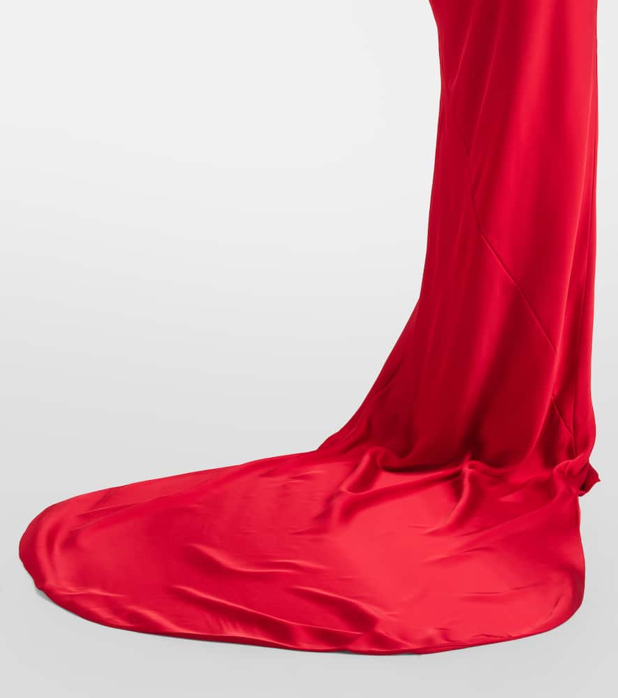 Norma Kamali Robe Aus Satin In Rot