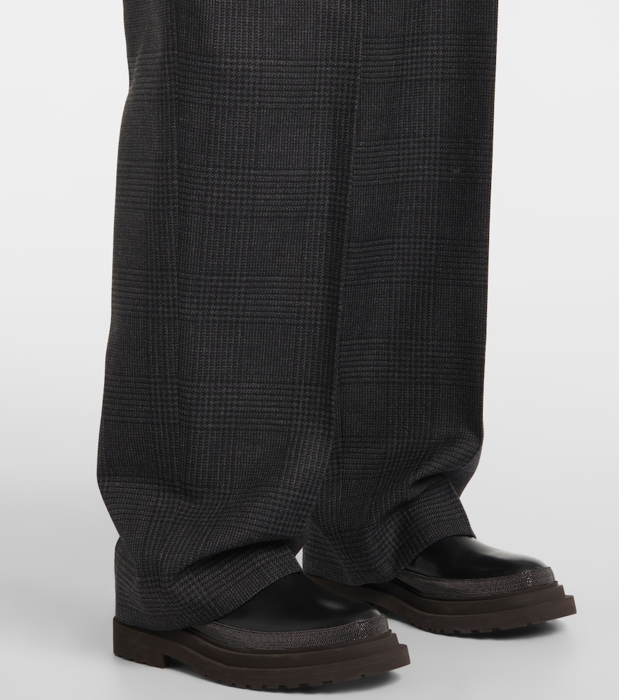  Brunello Cucinelli Brunello Cucinelli High-rise Wool Wide-leg Pants 