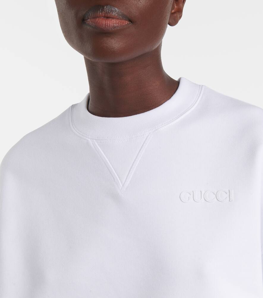 Gucci Web Cropped T-shirt In White