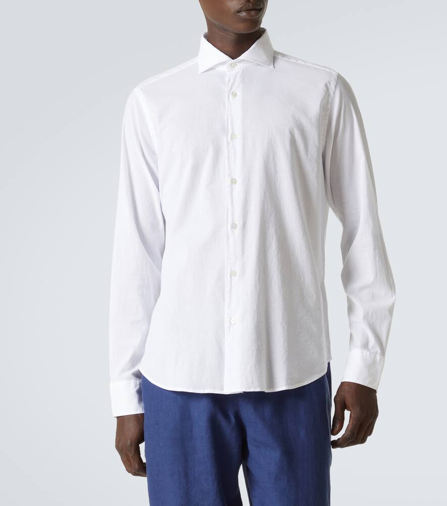 Fedeli Cotton-blend Shirt In White