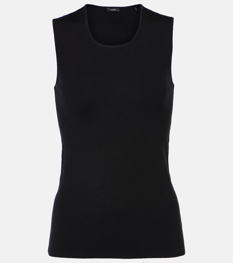 Silk-blend tank top