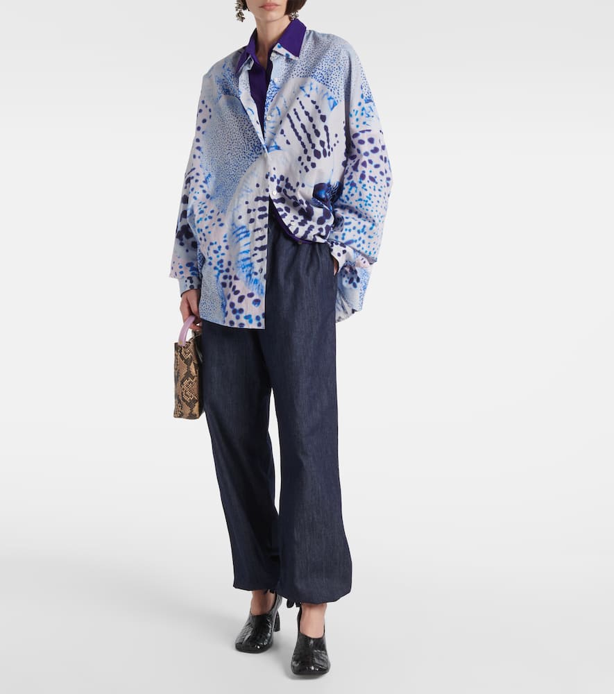 Dries Van Noten Drawstring Casual Pants In Blue