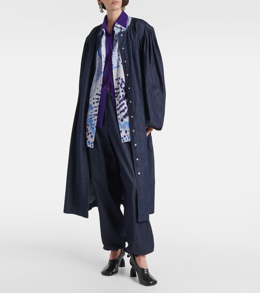 Dries Van Noten Drawstring Casual Pants In Blue