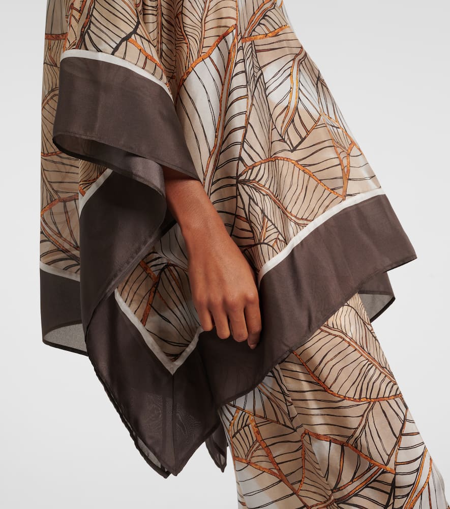 Shop Brunello Cucinelli Printed Silk Shirt