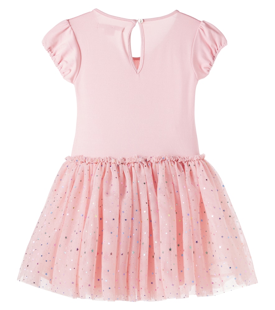 Konges Slojd Ada Fairy Ballerina Jersey And Tulle Dress In Pink