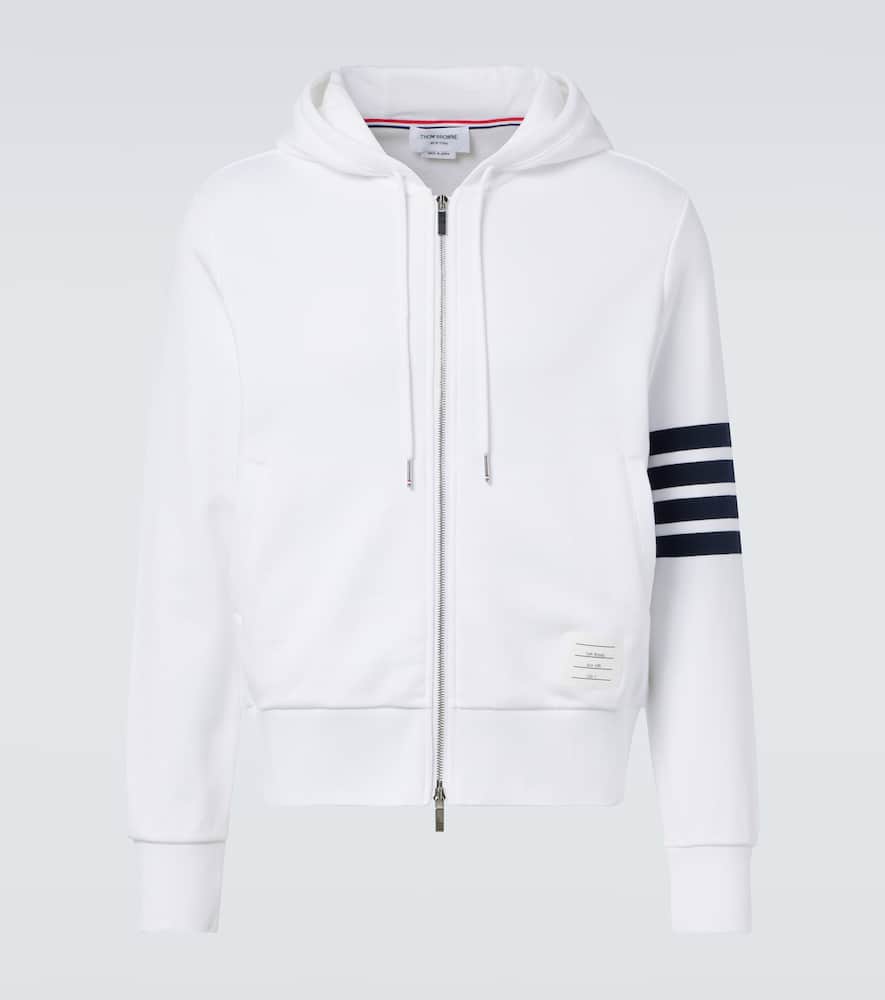 4-Bar cotton jersey hoodie