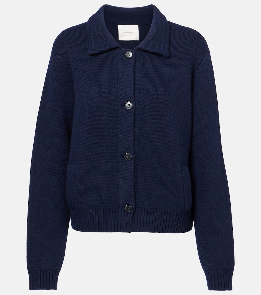 Lisa Yang Lynna Cashmere Cardigan In Metallic