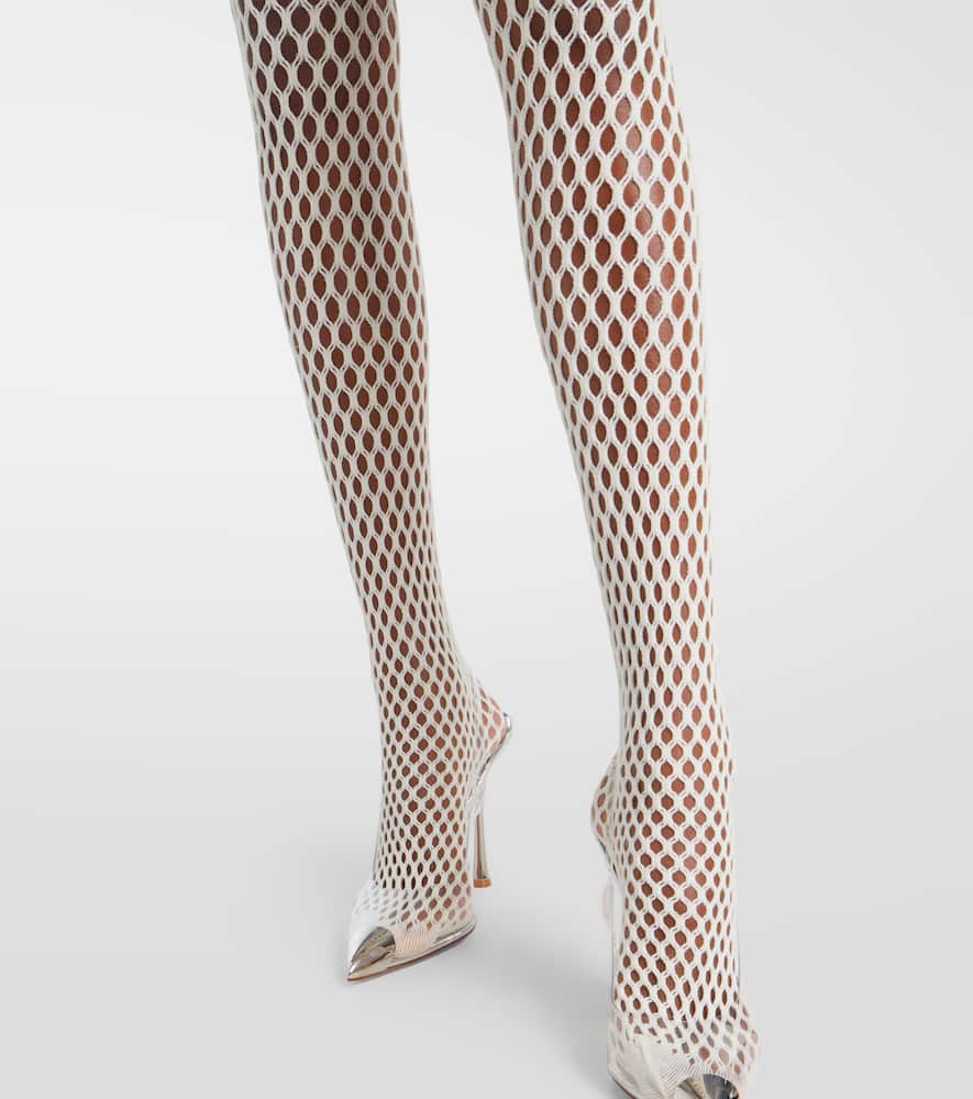 Wardrobe.nyc Rhw Web Wool-blend Tights In White
