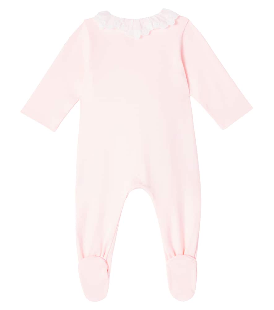 Chloé Kids Baby Cotton Onesie And Bib Set In Multi