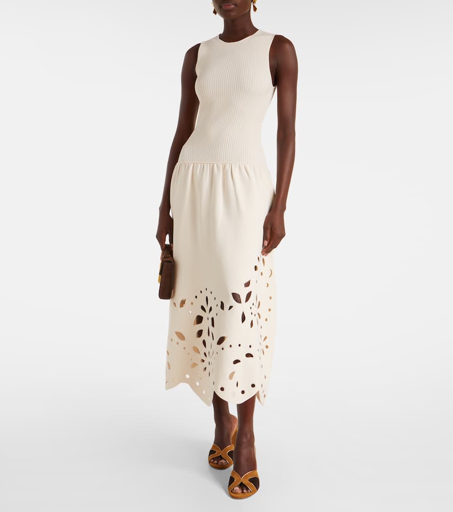 Ulla Johnson Rosaline Broderie Anglaise Midi Dress In White