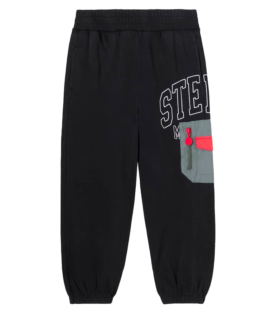Stella Mccartney Cotton Fleece Sweatpants In Black