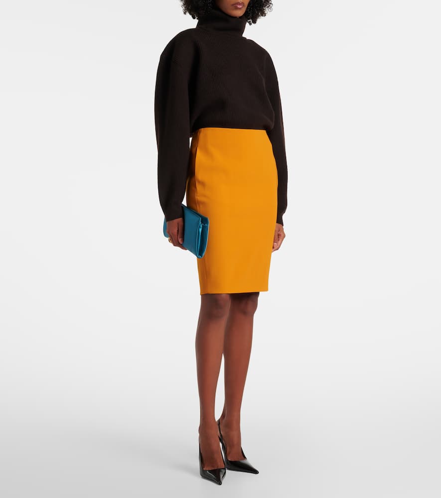 Saint Laurent Wool Turtleneck Sweater In Black