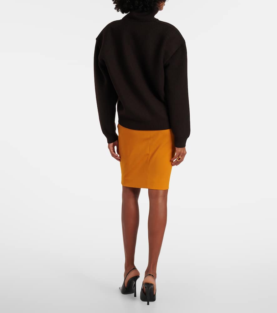 Saint Laurent Wool Turtleneck Sweater In Black