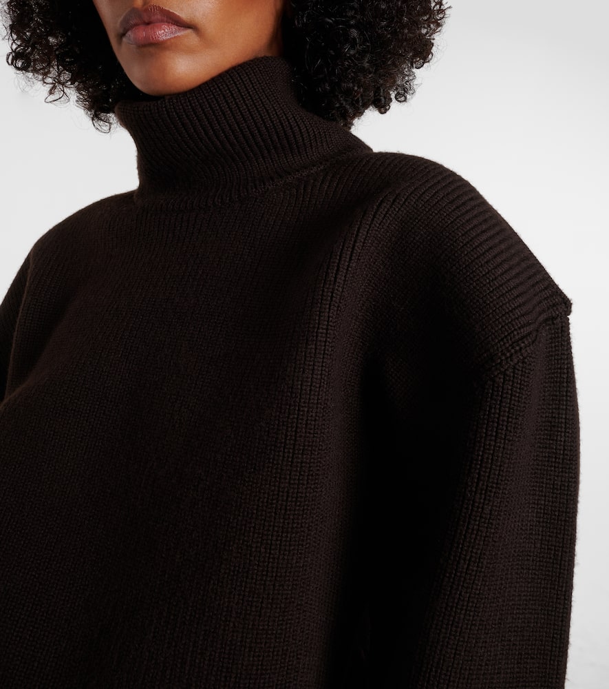 Saint Laurent Wool Turtleneck Sweater In Black