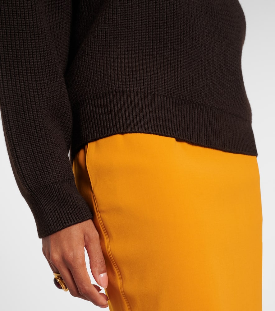 Saint Laurent Wool Turtleneck Sweater In Black