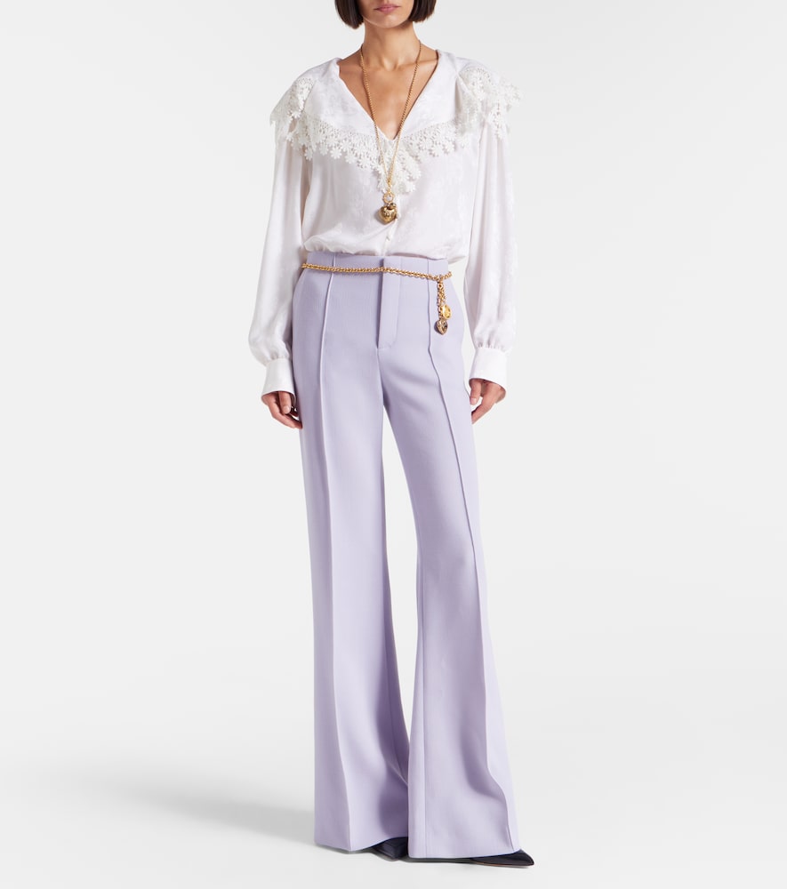  Chloe Chloe High-rise Virgin Wool Wide-leg Pants 