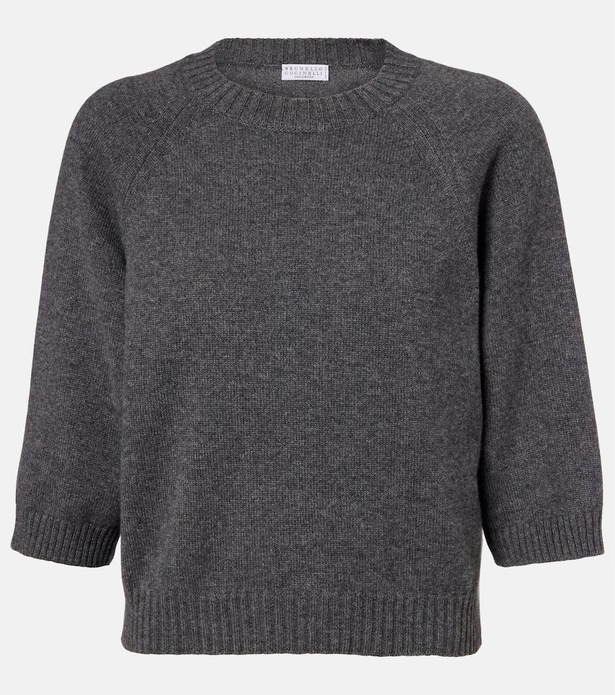 Brunello Cucinelli Cashmere Sweater In Gray
